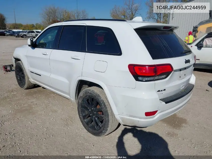 1C4RJFAG0JC244959 2018 Jeep Grand Cherokee Altitude 4X4