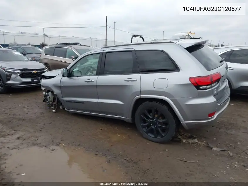 1C4RJFAG2JC120577 2018 Jeep Grand Cherokee Altitude 4X4