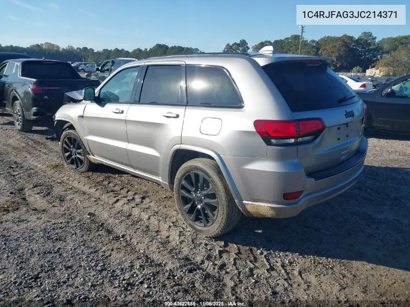 1C4RJFAG3JC214371 2018 Jeep Grand Cherokee Altitude 4X4