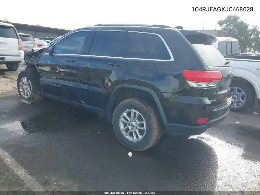 1C4RJFAGXJC468028 2018 Jeep Grand Cherokee Laredo E 4X4