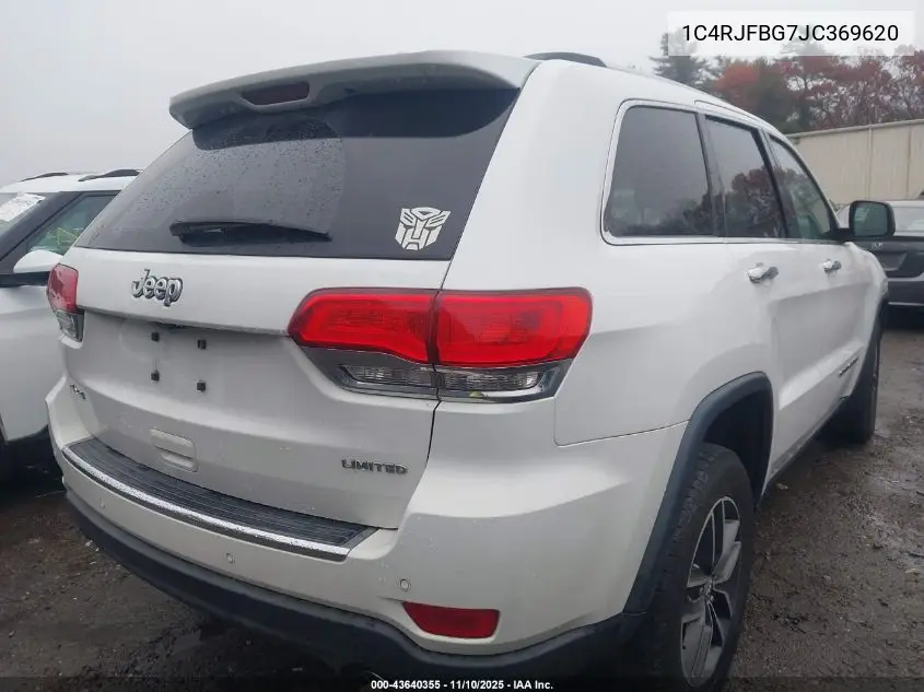 1C4RJFBG7JC369620 2018 Jeep Grand Cherokee Limited 4X4