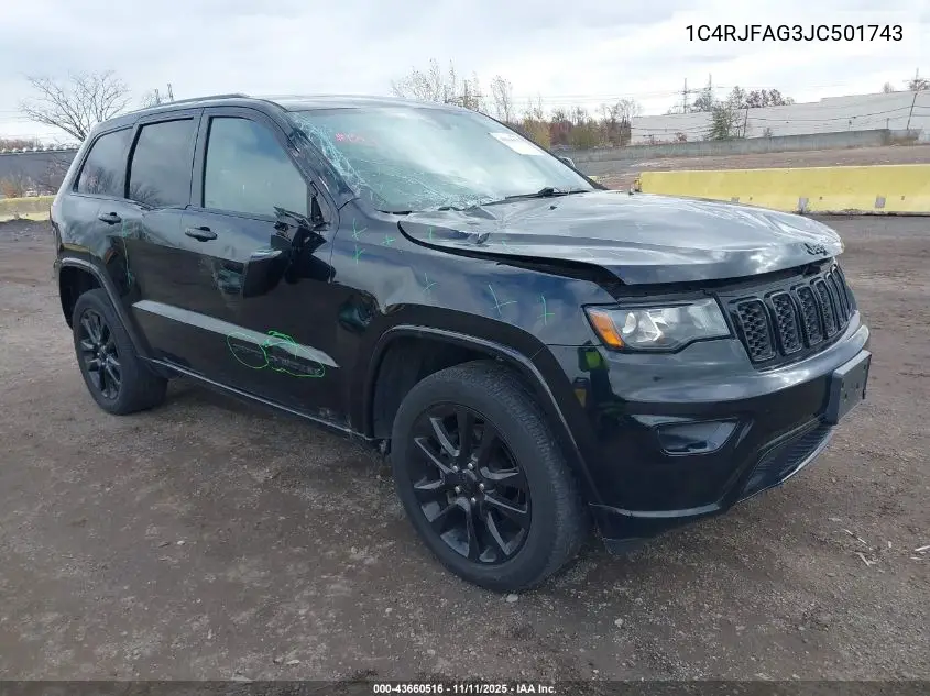 1C4RJFAG3JC501743 2018 Jeep Grand Cherokee Altitude 4X4