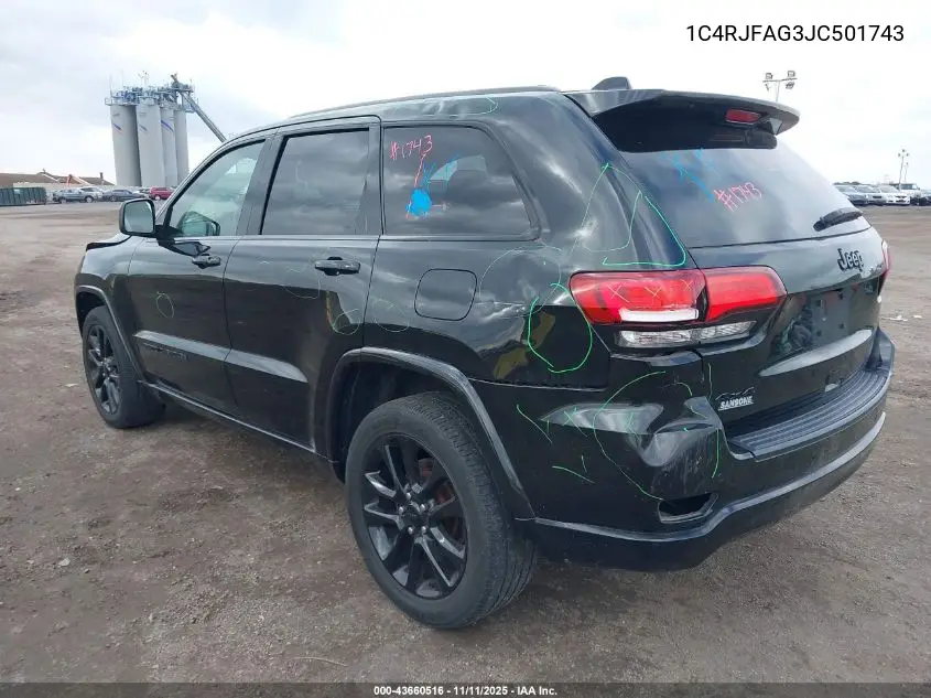 1C4RJFAG3JC501743 2018 Jeep Grand Cherokee Altitude 4X4