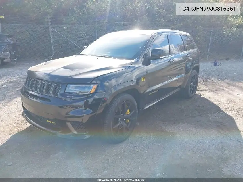 1C4RJFN99JC316351 2018 Jeep Grand Cherokee Trackhawk 4X4