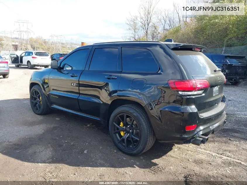 1C4RJFN99JC316351 2018 Jeep Grand Cherokee Trackhawk 4X4