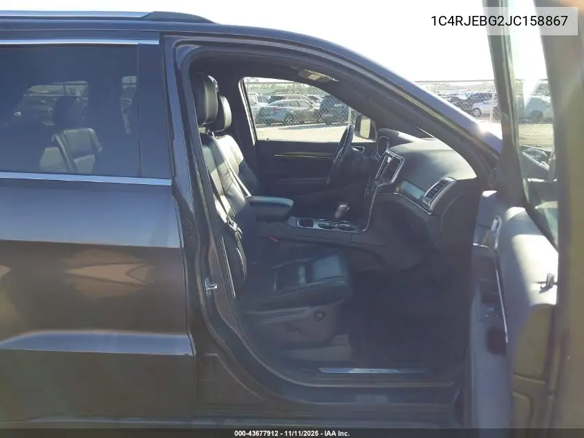 1C4RJEBG2JC158867 2018 Jeep Grand Cherokee Limited 4X2