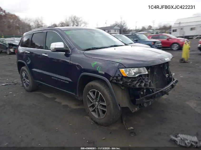 1C4RJFBGXJC422231 2018 Jeep Grand Cherokee Limited 4X4
