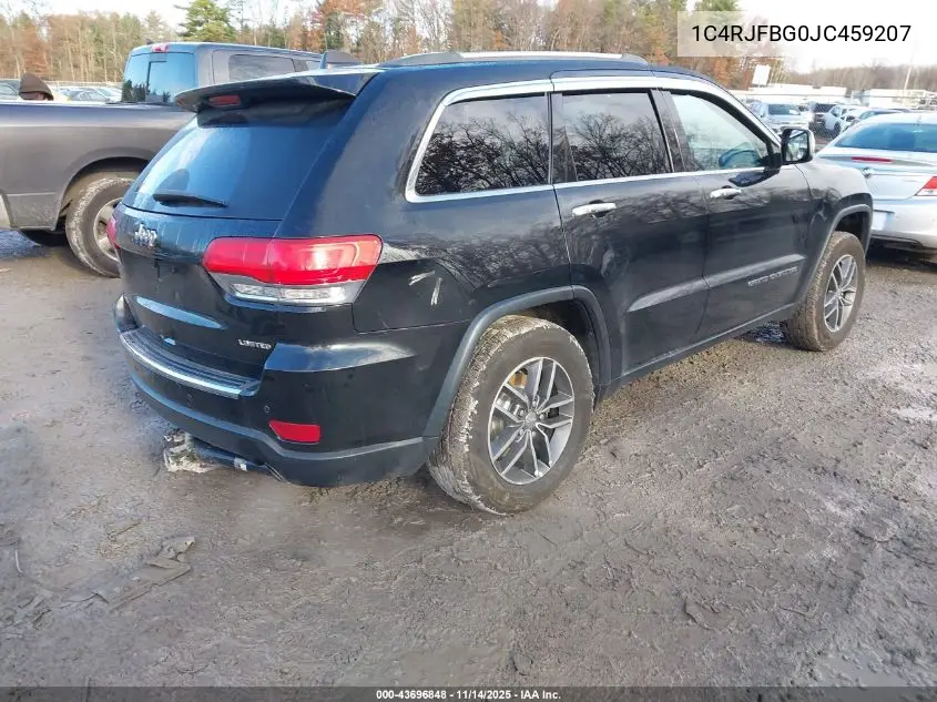 1C4RJFBG0JC459207 2018 Jeep Grand Cherokee Limited 4X4