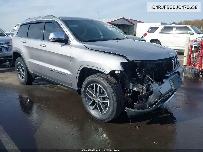 1C4RJFBG0JC470658 2018 Jeep Grand Cherokee Limited 4X4