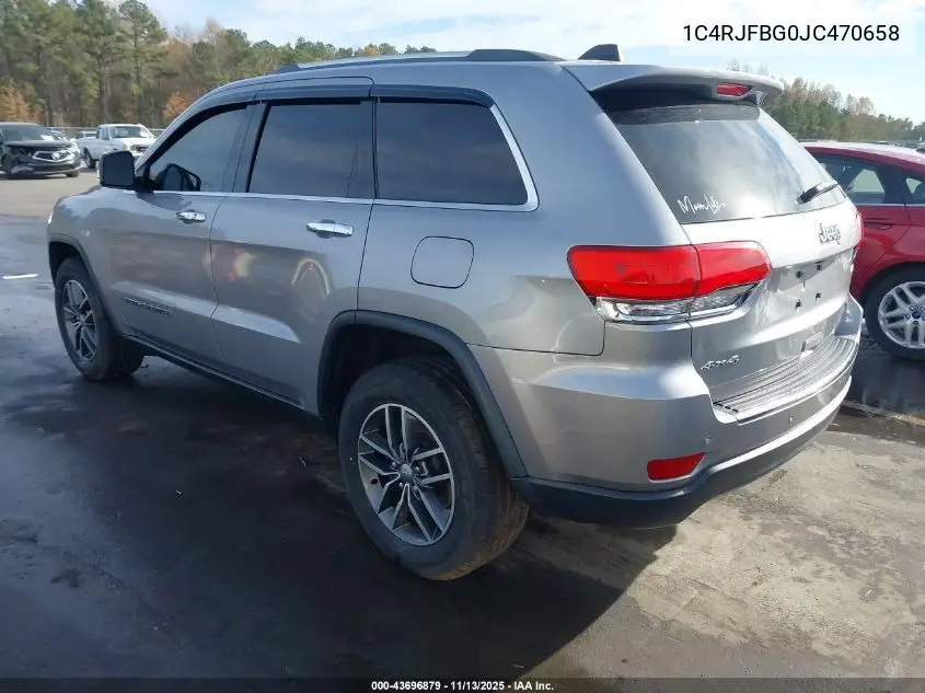 1C4RJFBG0JC470658 2018 Jeep Grand Cherokee Limited 4X4