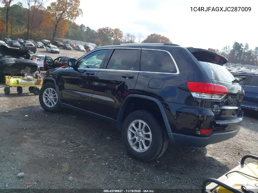1C4RJFAGXJC287009 2018 Jeep Grand Cherokee Laredo E 4X4