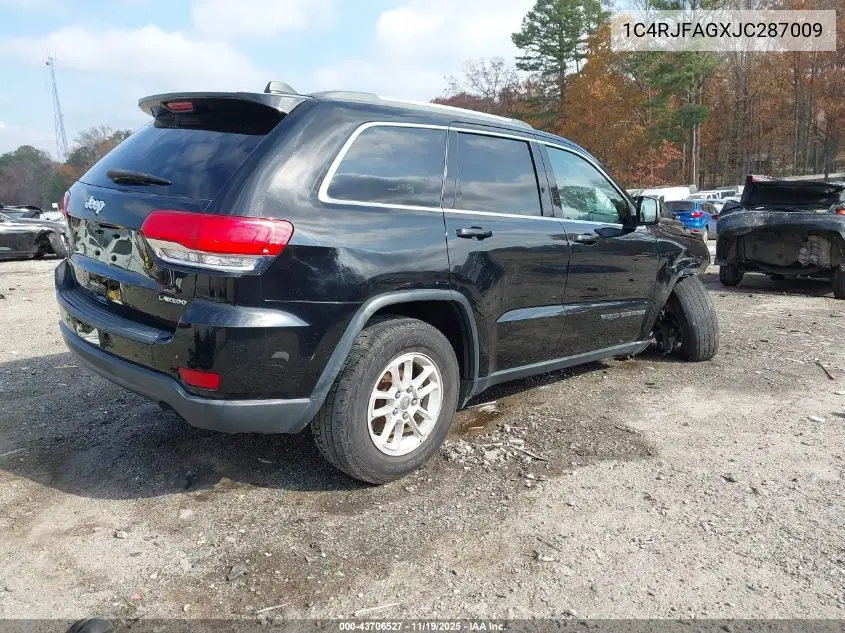 1C4RJFAGXJC287009 2018 Jeep Grand Cherokee Laredo E 4X4