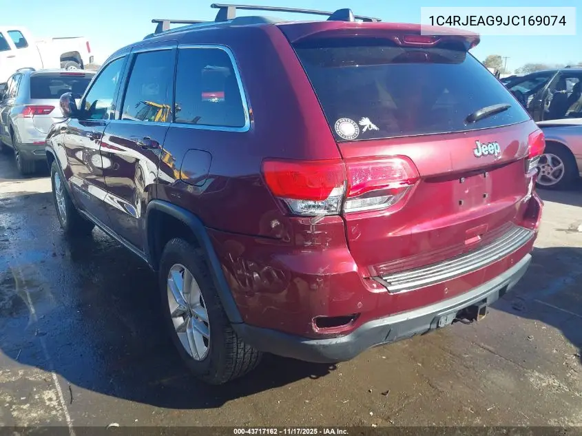 1C4RJEAG9JC169074 2018 Jeep Grand Cherokee Laredo E 4X2