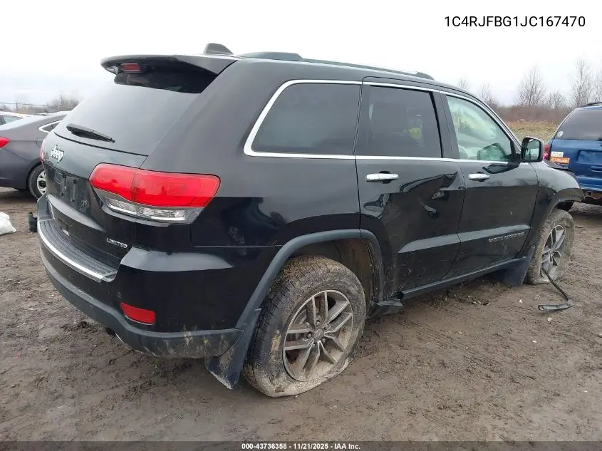 1C4RJFBG1JC167470 2018 Jeep Grand Cherokee Limited 4X4