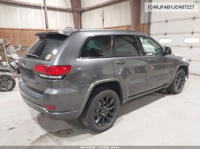 1C4RJFAG1JC487227 2018 Jeep Grand Cherokee Altitude 4X4