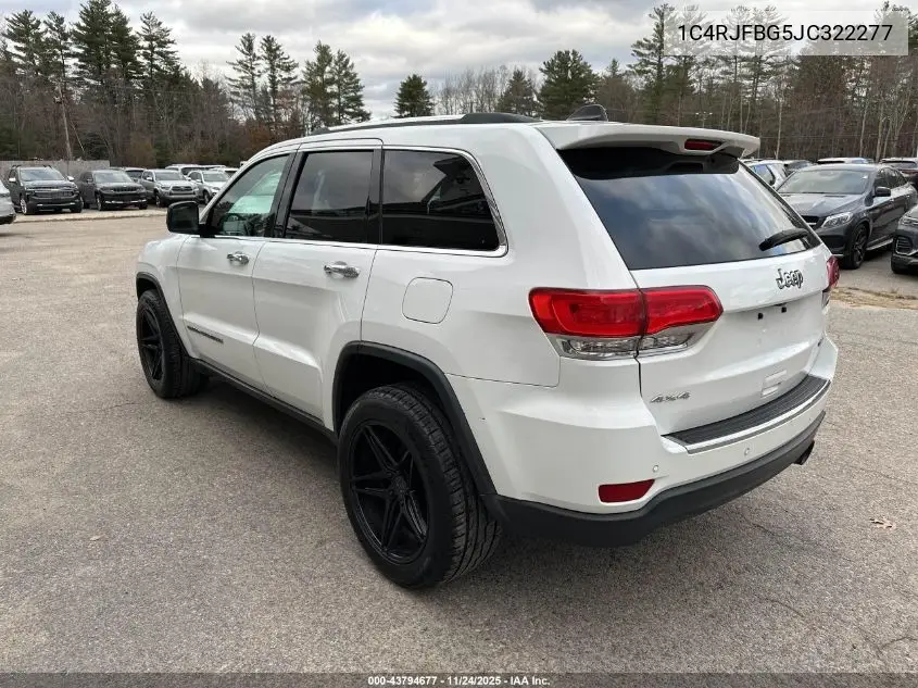 1C4RJFBG5JC322277 2018 Jeep Grand Cherokee Limited 4X4