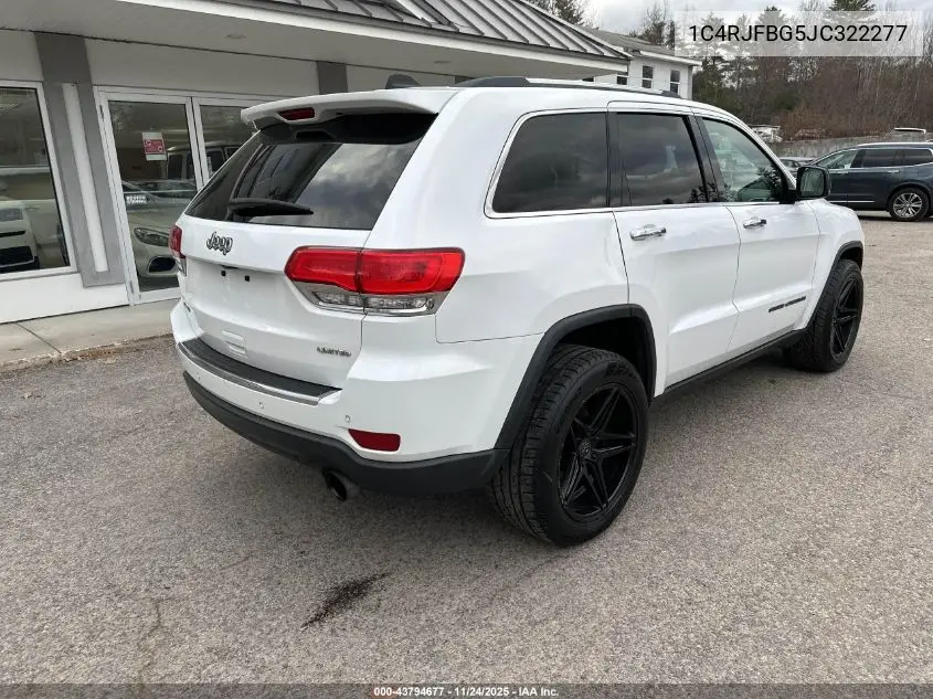 1C4RJFBG5JC322277 2018 Jeep Grand Cherokee Limited 4X4