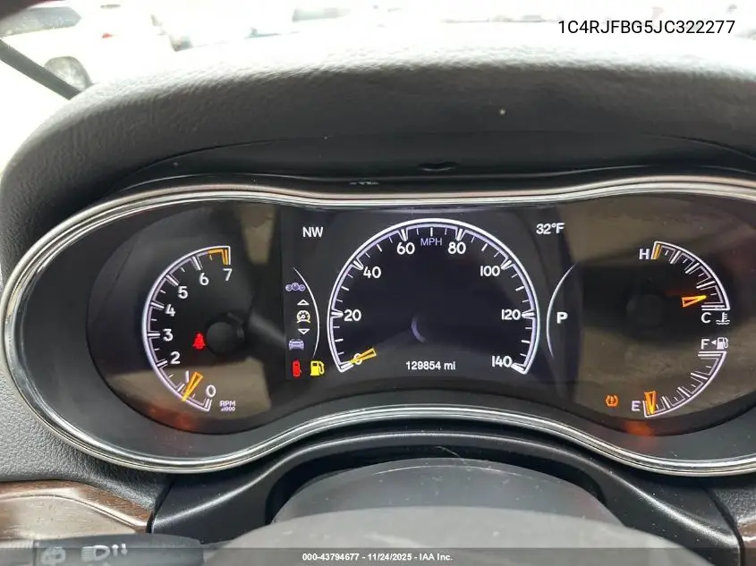1C4RJFBG5JC322277 2018 Jeep Grand Cherokee Limited 4X4
