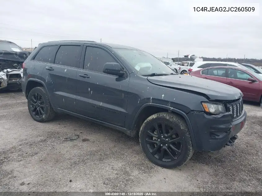 1C4RJEAG2JC260509 2018 Jeep Grand Cherokee Altitude 4X2