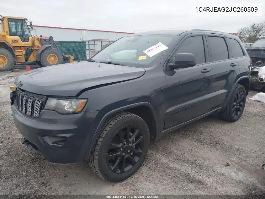 1C4RJEAG2JC260509 2018 Jeep Grand Cherokee Altitude 4X2