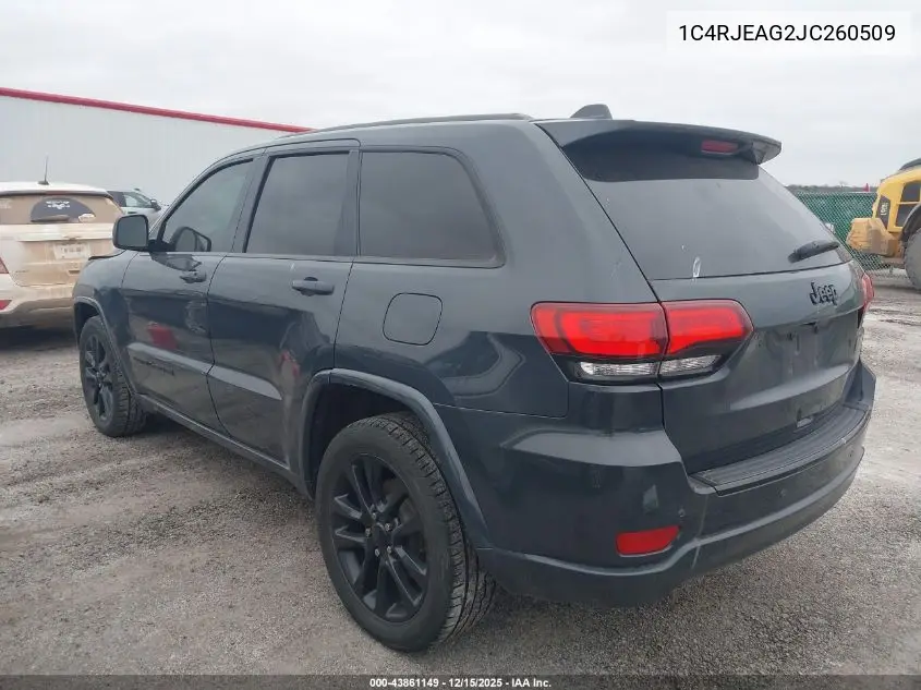 1C4RJEAG2JC260509 2018 Jeep Grand Cherokee Altitude 4X2