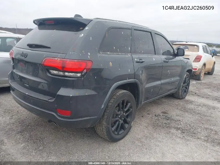 1C4RJEAG2JC260509 2018 Jeep Grand Cherokee Altitude 4X2