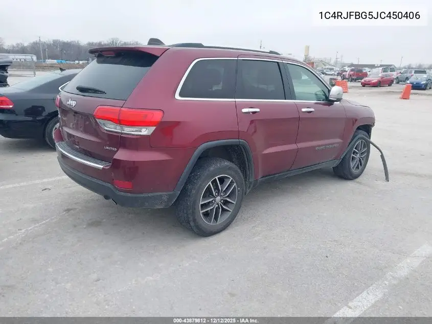 1C4RJFBG5JC450406 2018 Jeep Grand Cherokee Limited 4X4