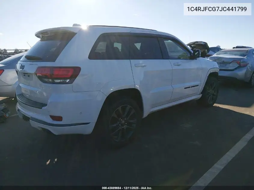 1C4RJFCG7JC441799 2018 Jeep Grand Cherokee High Altitude 4X4