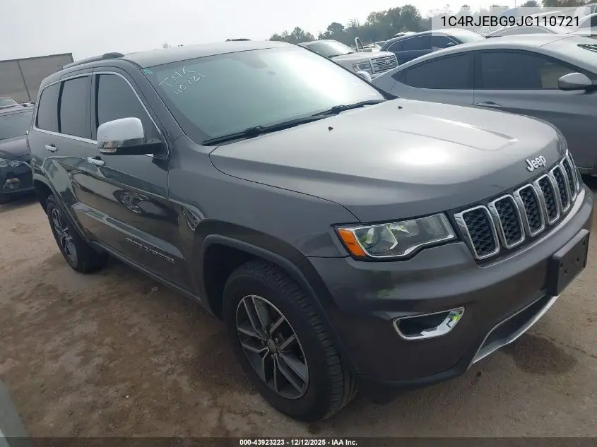 1C4RJEBG9JC110721 2018 Jeep Grand Cherokee Limited 4X2