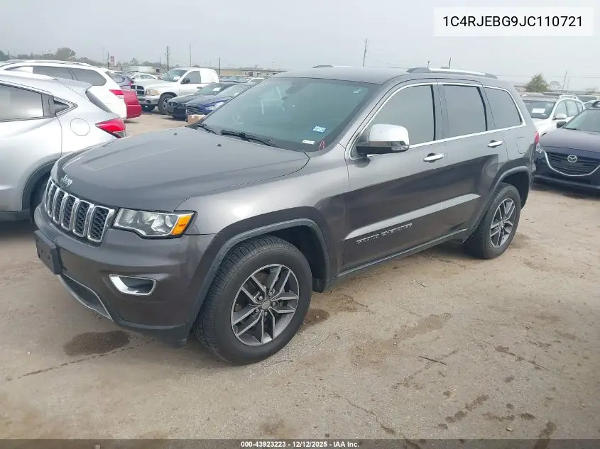1C4RJEBG9JC110721 2018 Jeep Grand Cherokee Limited 4X2