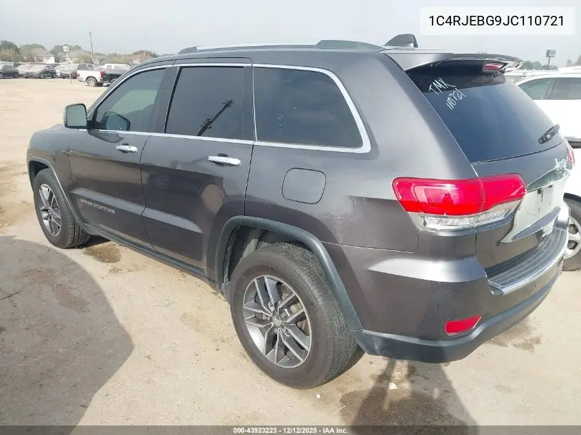 1C4RJEBG9JC110721 2018 Jeep Grand Cherokee Limited 4X2