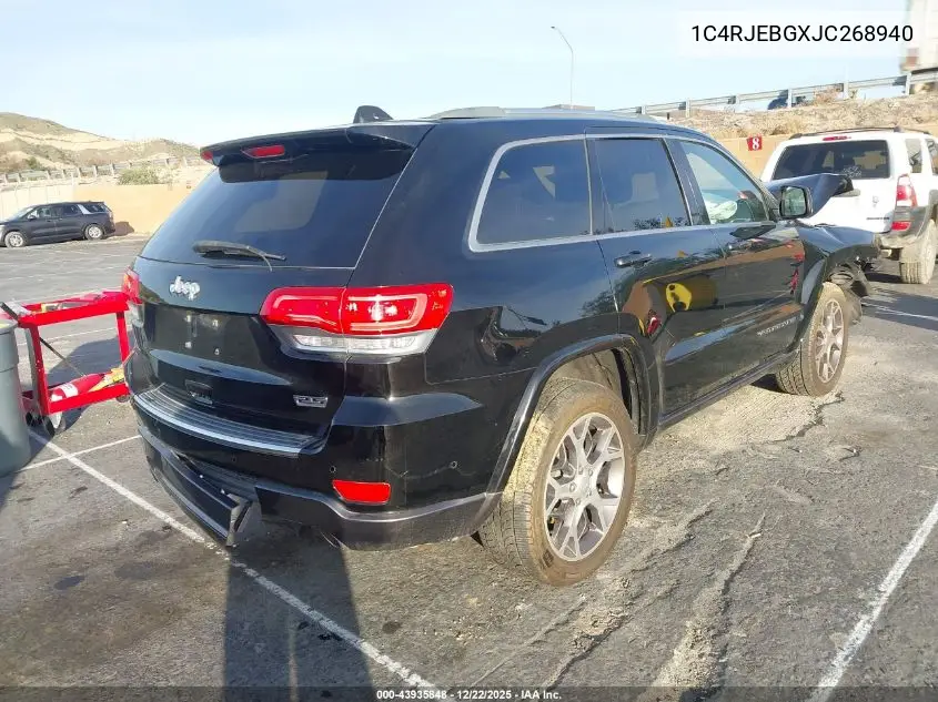 1C4RJEBGXJC268940 2018 Jeep Grand Cherokee Sterling Edition 4X2