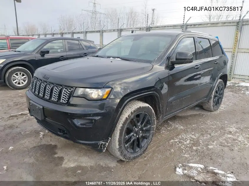 1C4RJFAG1KC735817 2019 Jeep Grand Cherokee Laredo