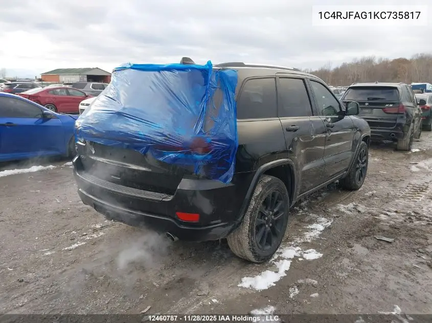 1C4RJFAG1KC735817 2019 Jeep Grand Cherokee Laredo