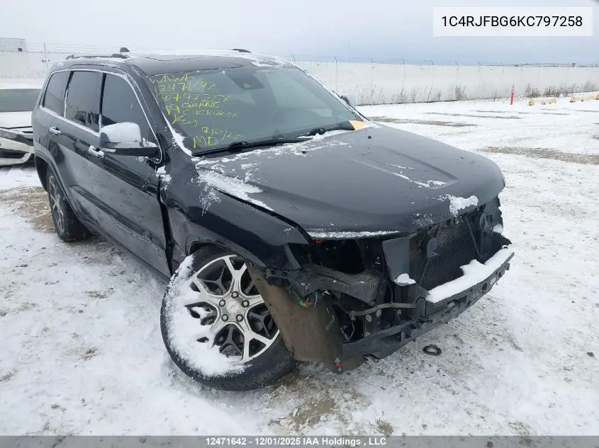 1C4RJFBG6KC797258 2019 Jeep Grand Cherokee Limited