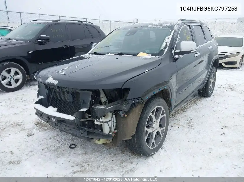 1C4RJFBG6KC797258 2019 Jeep Grand Cherokee Limited