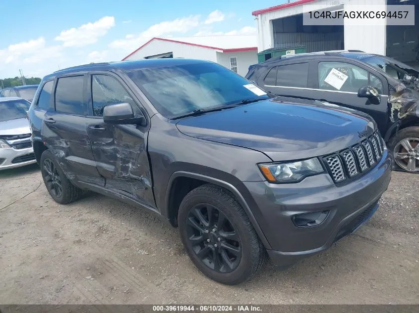 2019 Jeep Grand Cherokee Altitude 4X4 VIN: 1C4RJFAGXKC694457 Lot: 39619944