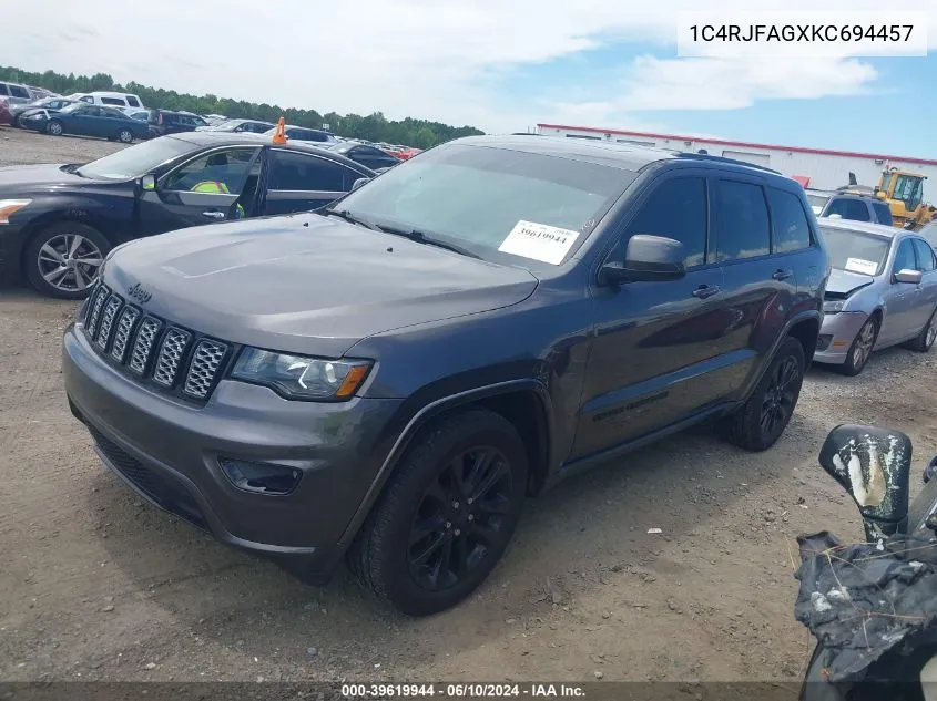 1C4RJFAGXKC694457 2019 Jeep Grand Cherokee Altitude 4X4