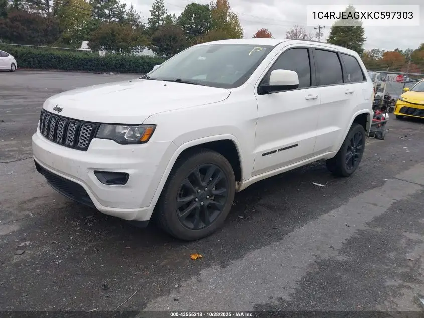 1C4RJEAGXKC597303 2019 Jeep Grand Cherokee Altitude 4X2