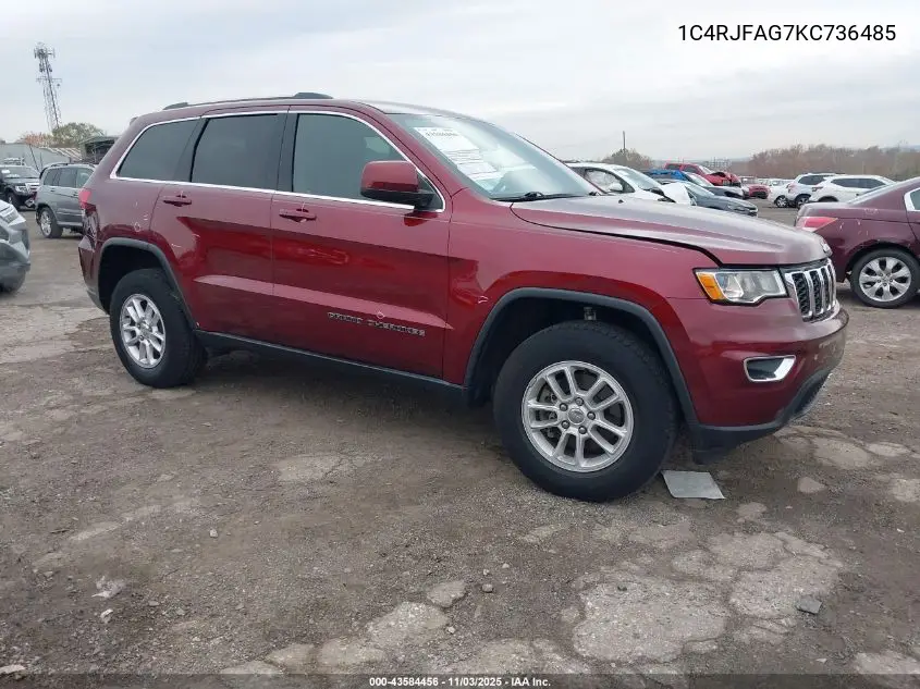 1C4RJFAG7KC736485 2019 Jeep Grand Cherokee Laredo E 4X4