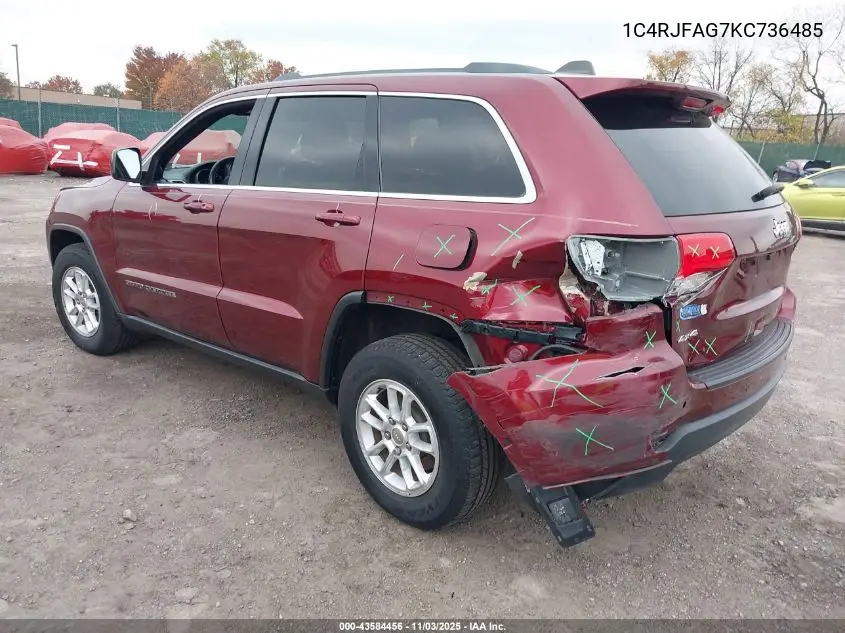 1C4RJFAG7KC736485 2019 Jeep Grand Cherokee Laredo E 4X4