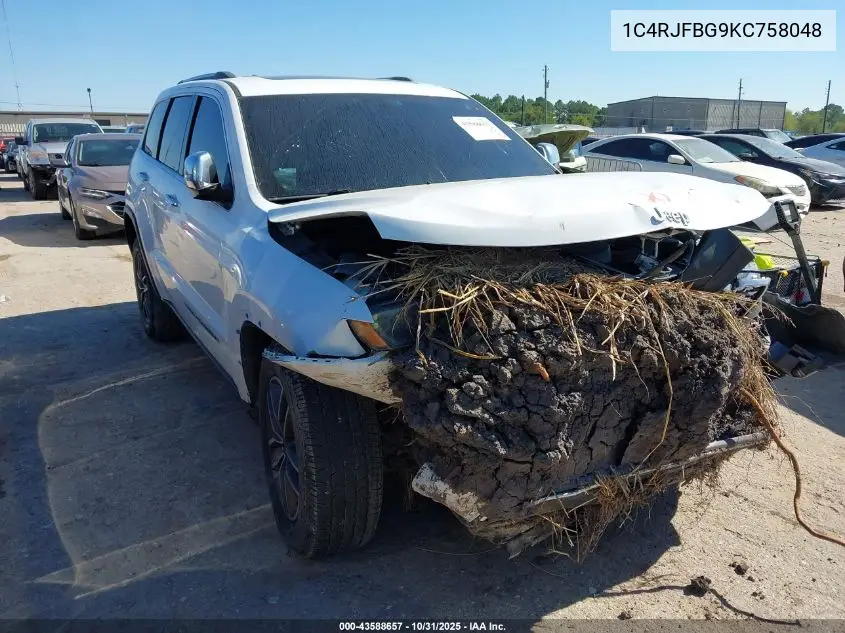 1C4RJFBG9KC758048 2019 Jeep Grand Cherokee Limited 4X4