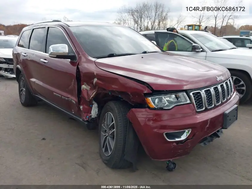1C4RJFBG0KC686172 2019 Jeep Grand Cherokee Limited 4X4