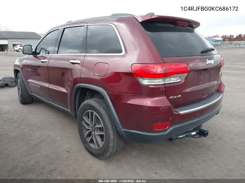 1C4RJFBG0KC686172 2019 Jeep Grand Cherokee Limited 4X4