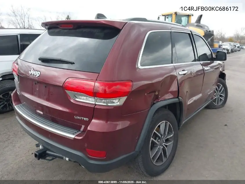 1C4RJFBG0KC686172 2019 Jeep Grand Cherokee Limited 4X4