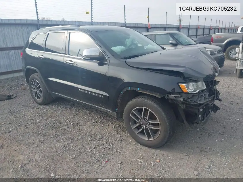 1C4RJEBG9KC705232 2019 Jeep Grand Cherokee Limited 4X2