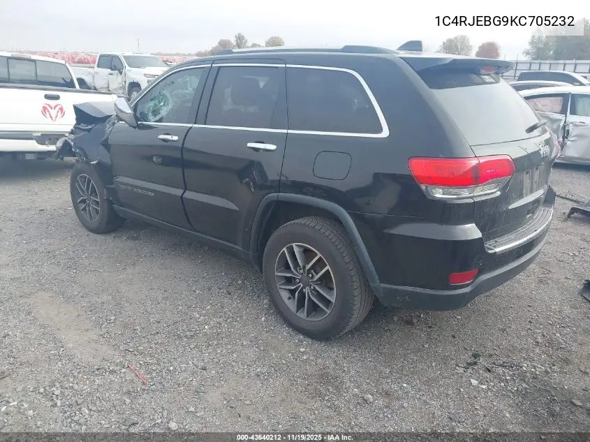 1C4RJEBG9KC705232 2019 Jeep Grand Cherokee Limited 4X2