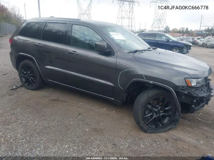 1C4RJFAG0KC666778 2019 Jeep Grand Cherokee Altitude 4X4
