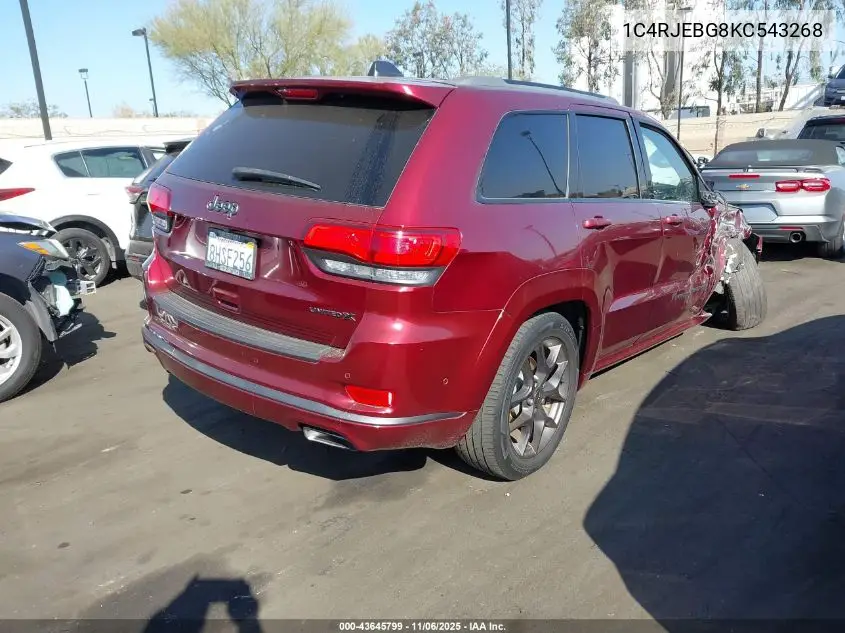 1C4RJEBG8KC543268 2019 Jeep Grand Cherokee Limited X 4X2
