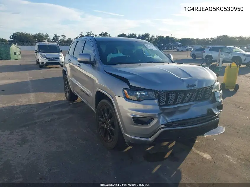 1C4RJEAG5KC530950 2019 Jeep Grand Cherokee Altitude 4X2